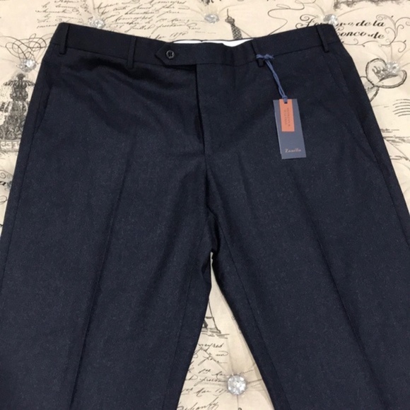 ZANELLA Parker Flat Front Wool Pants - Picture 3 of 3